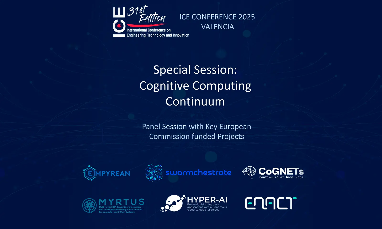 ENACT to Co-Host Special Panel Session on the Cognitive Computing Continuum at ICE Conference 2025